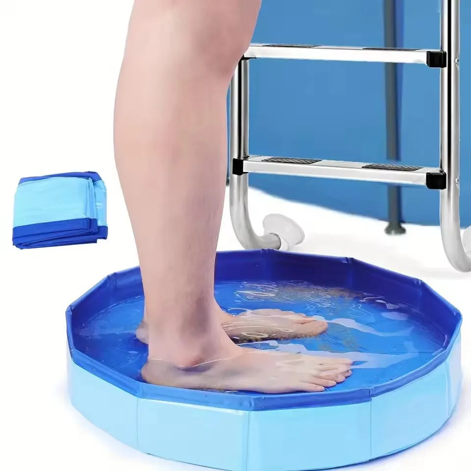 Foldable Pet Swimming Pool Pet Dogs Bathing Tub Pool Indoor Outdoor Kiddie Pool Portable Dog Pools for Pet Cleaning & Swimming