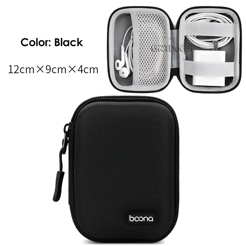 Shockproof Electronics Organizer Case for Power Adapter Cable Storage Bag Bluetooth Earphone Case Travel Small Tech Gadget Pouch