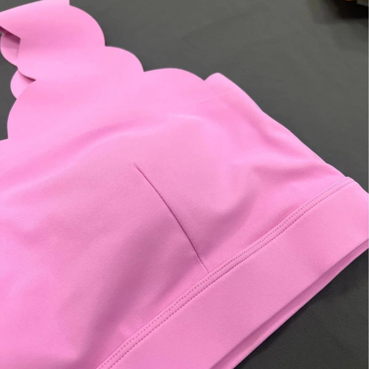 One-shoulder Seamless Keep That Pump Sports Bra With Chest Pad Bras For Women Yoga Sports Top Shockproof Push-up Yoga Bra