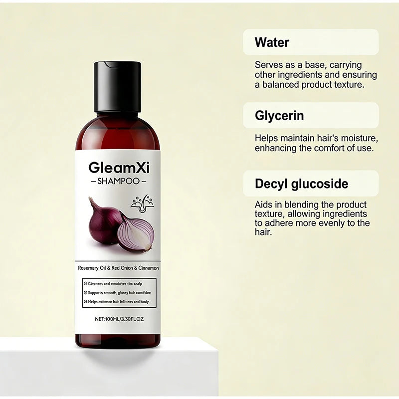Rosemary Red Onion Hair Shampoo Deep Control Oil Cleanses The Scalp Enhance Hair Combability Nourish Moisturize Strengthen Hair