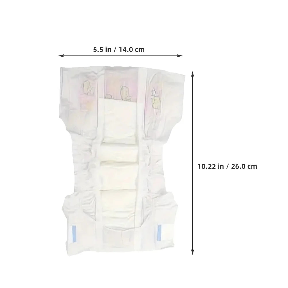 10pcs Diapers Baby Diaper Accessories Simulation Nappies Pretend Play Care Props Dress Diapers For For Baby Diaper