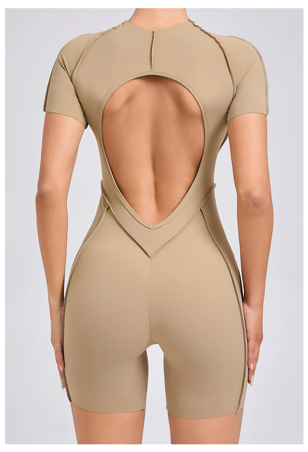Short Jumpsuit Gym Clothes For Women Sportswear Fitness Overalls Backless Scrunch Booty Yoga Suit Sports Set Outfit