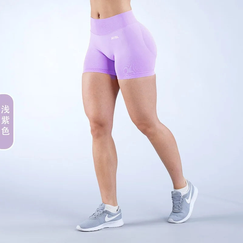 Fashion Shorts Low Waist Seamless Yoga Shorts Scrunch Bum Gym Shorts Women Workout Biker Stretch Fitness Shorts