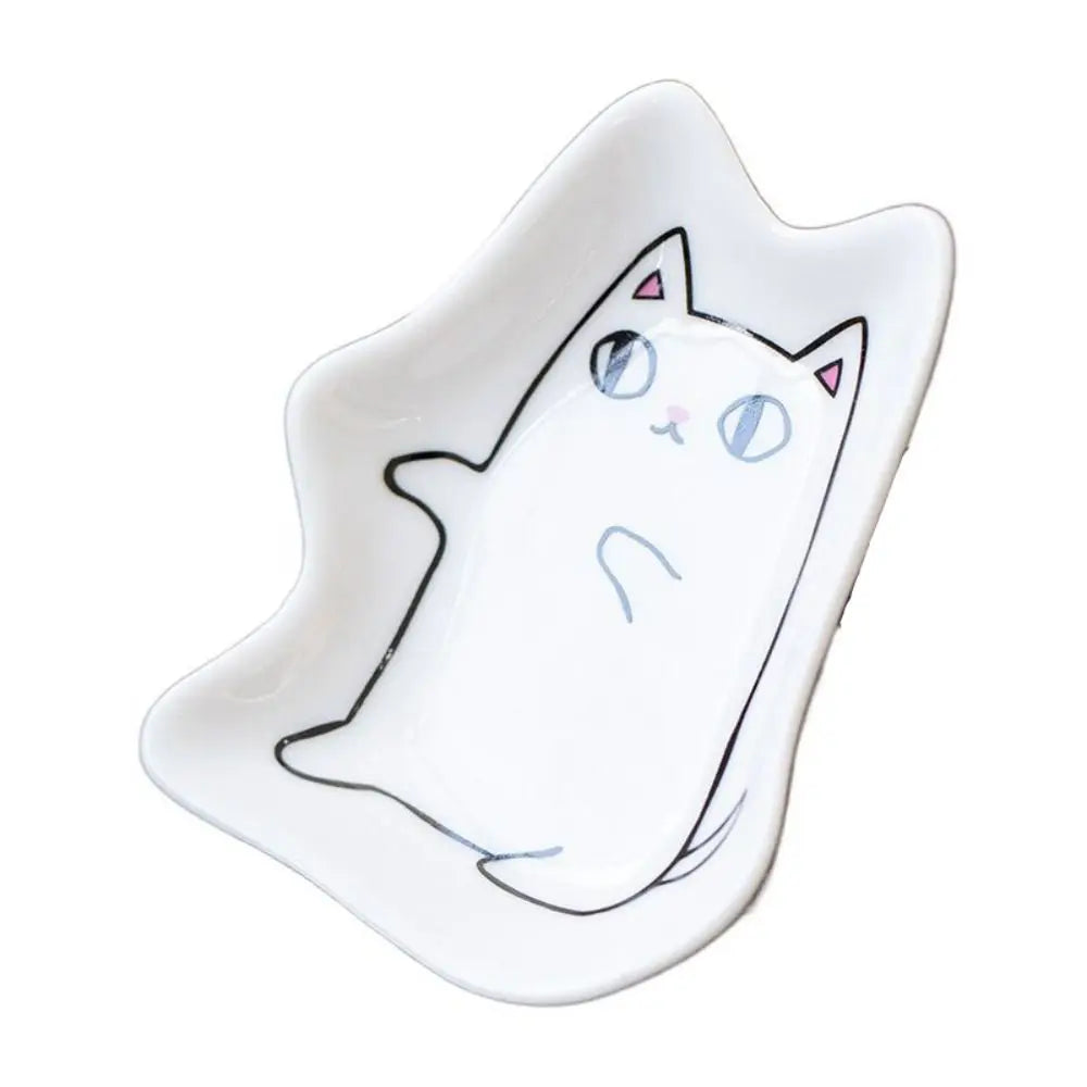 Kitchen Tableware Accessories Decorative Kitten Shaped Mustard Fruit Snack Tray Seasoning Plate Dessert Dish Sauce Dish