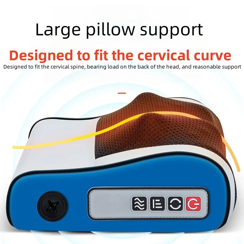 Multifunctional Electric Back Massager Pain Throw Pillow Shoulder Cervical Spine Waist Back 3 Gears Massager Comfort Relaxing