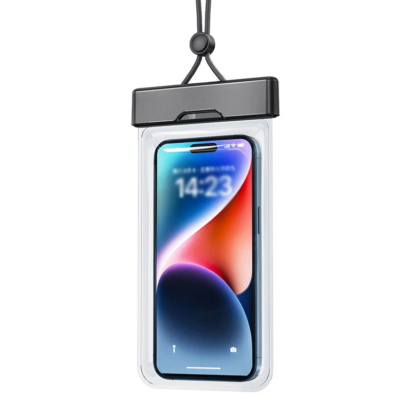 Clear Window Waterproof Phone Pouch - Touchscreen Case for Underwater Photos, Swimming, Rafting (iPhone, Huawei, Xiaomi, Android