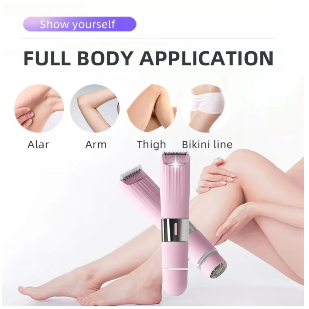 Hair Remover Women's usb Rechargeable  Double Head Shaver Electric Razors for Women 2 In 1 Bikini Trimmer Face Shavers