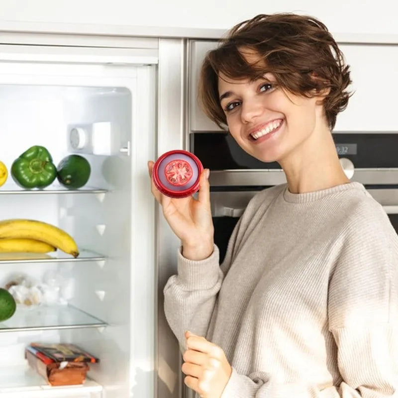 4 Fresh Fruit Storage Box, Fruit Saver Containers,Reusable Silicone Food Savers Fridge Storage Boxes,Fruit Storage Containers