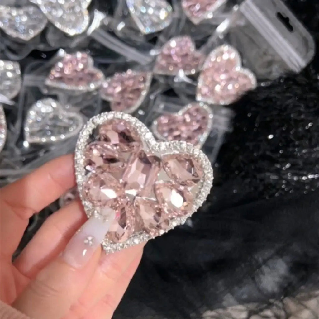 Pink Diamond Telescopic Bracket Phone Grip Tok Griptok Holder Ring Phone Accessories Phone Stand Holder Girl Wonmen Gift