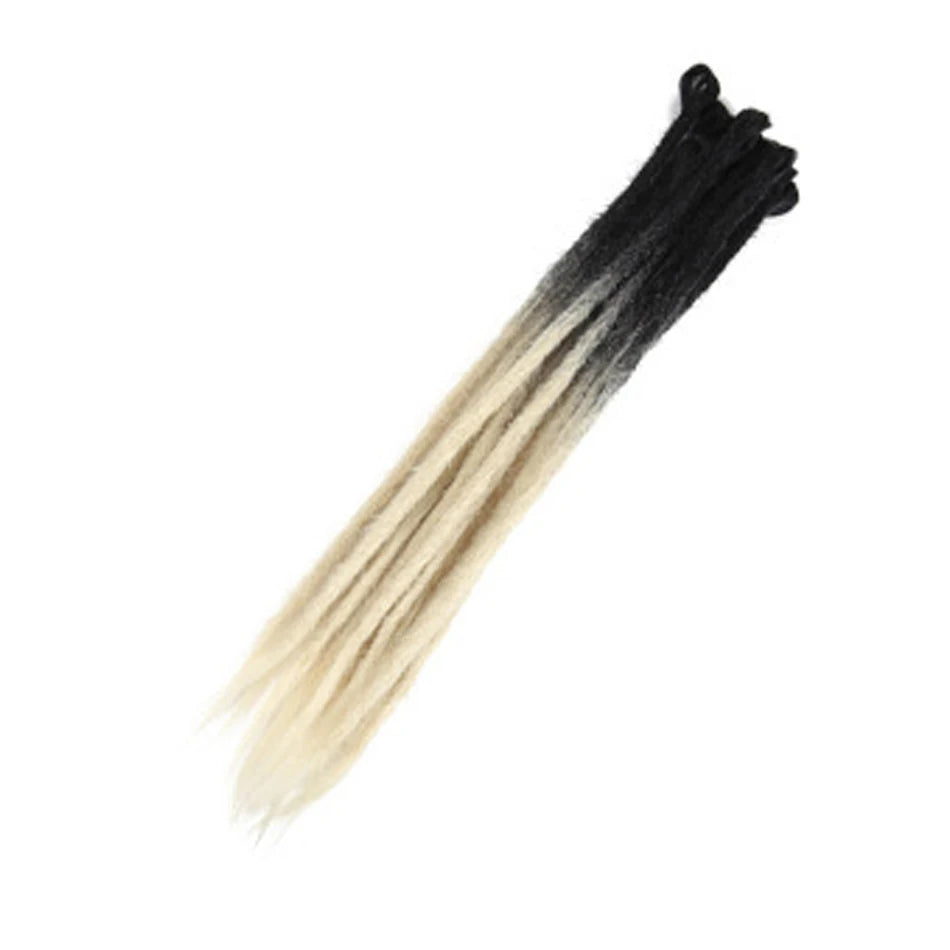 Synthetic Handmade Dreadlocks Hair Extensions Natural Braiding Hair For Black Women Crochet Hair Ombre Colored Crochet Braids