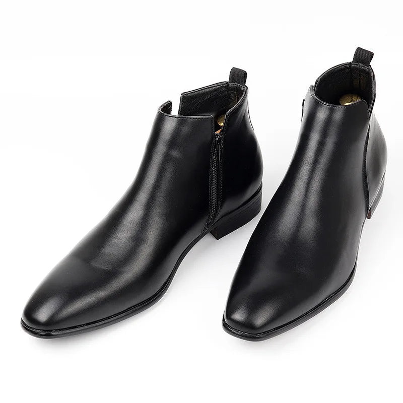 Men's Chelsea Boots Luxury Casual Leather Boot 2025 New Suede Ankle Boots for Men Business Dress Boots Big Size 48 Botas Hombre