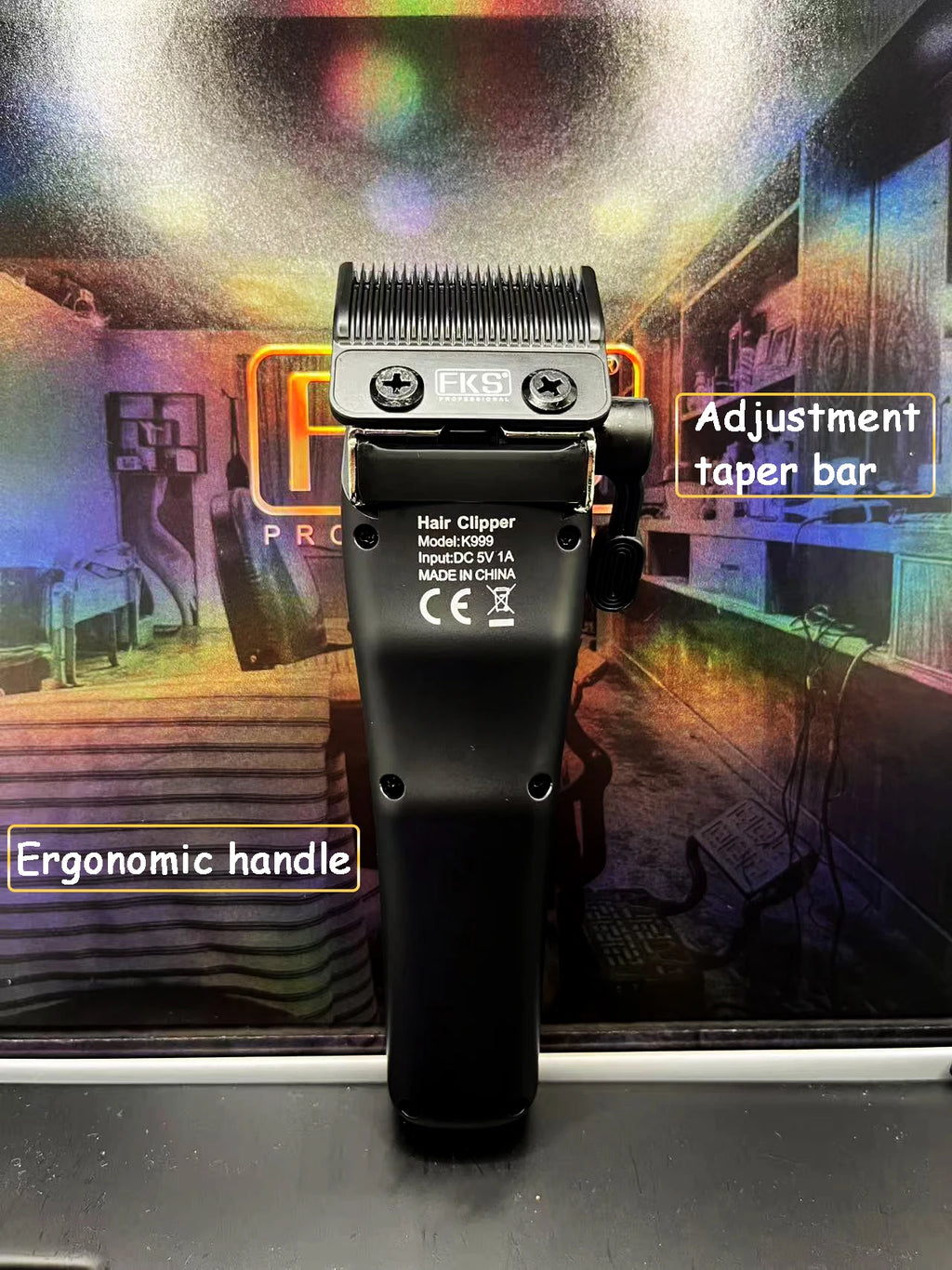 FKS K999 New Professional Hair Clipper 7000-9000RPM High Speed Professional Hair Clipper Professional Fine Tuning Hair Clipper