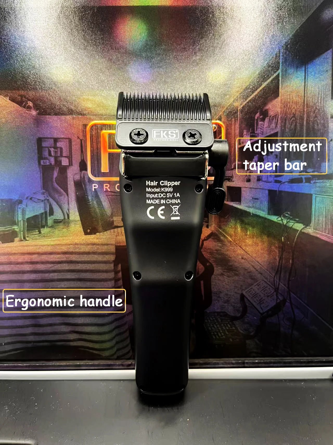 FKS K999 New Professional Hair Clipper 7000-9000RPM High Speed Professional Hair Clipper Professional Fine Tuning Hair Clipper