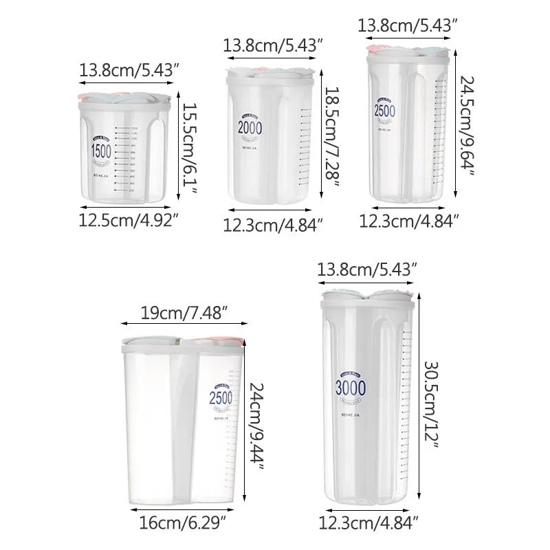 Kitchen Storage Box Food Storage Box Kitchen Supplies Grain Storage Tank  Transparent Organizers Moisture-Proof Sealed Cans