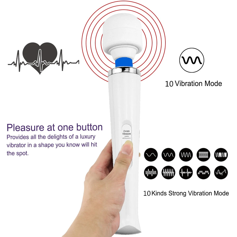 Electric Body Massager10 Speed Vibrations Powerful Deep Tissue  Massage  Back/Neck/Leg Recovery Muscle Pain Relief Soreness