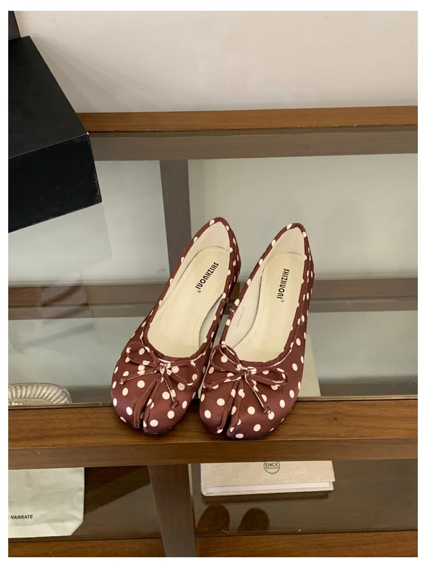 New Brand Women Flats Soft Ballet Shoes Slip On Loafers Soft Moccasins Tabi Ninja Casual Shoes Mujer Ladies Shoes Bow Knot Mujer