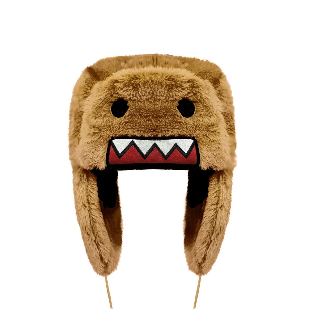 Winter Warm Bomber Hat Cute Cartoon Anime Cap Russian Ushanka Gorras for Boy Girls Outdoor Velver Thick Bombers Hat for Skiing