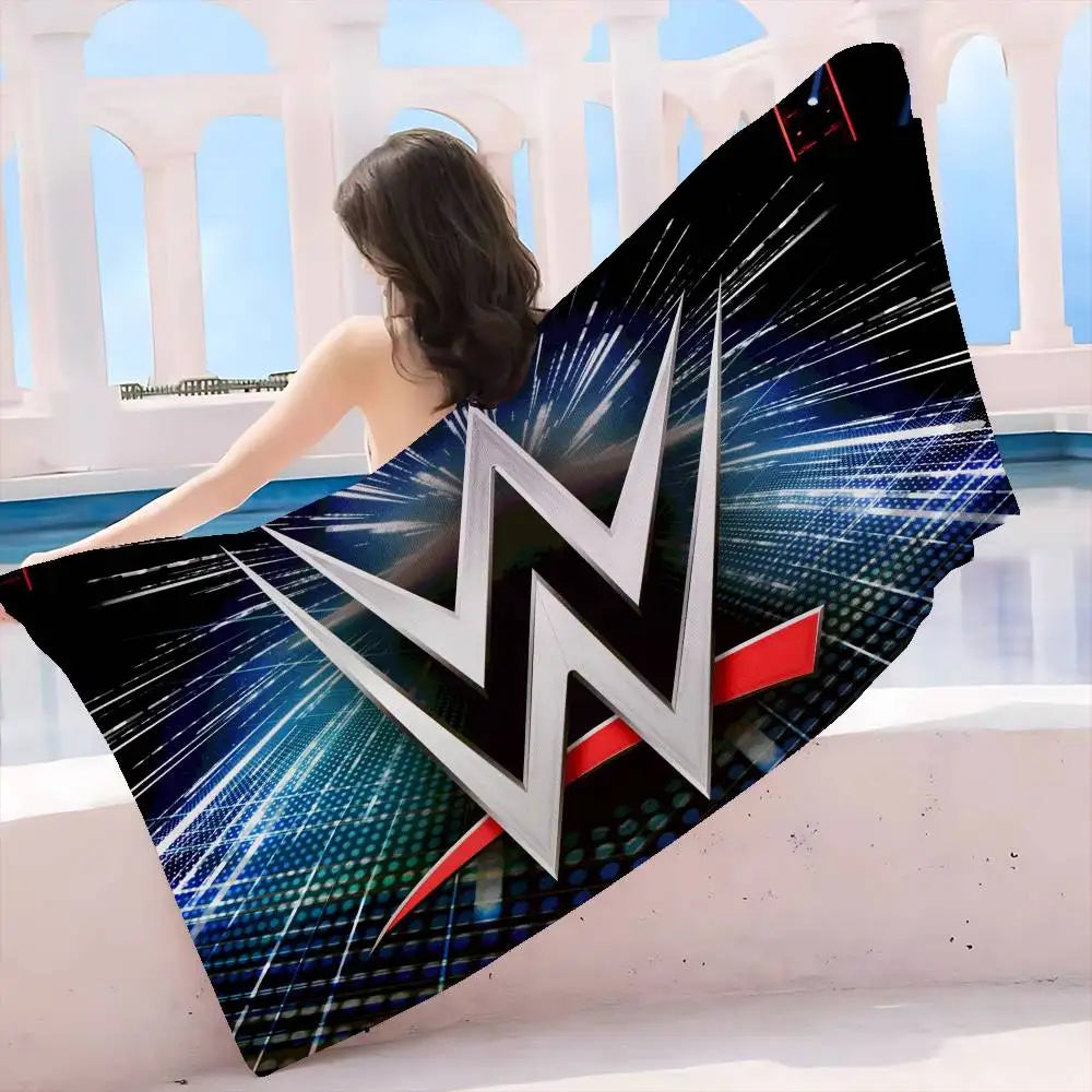 W-WWE Wrestling Star Big Microfiber Beach Towels Quick Dry Towel Sand Beach Towels Pool Towel for Travel Swim Pool Yoga
