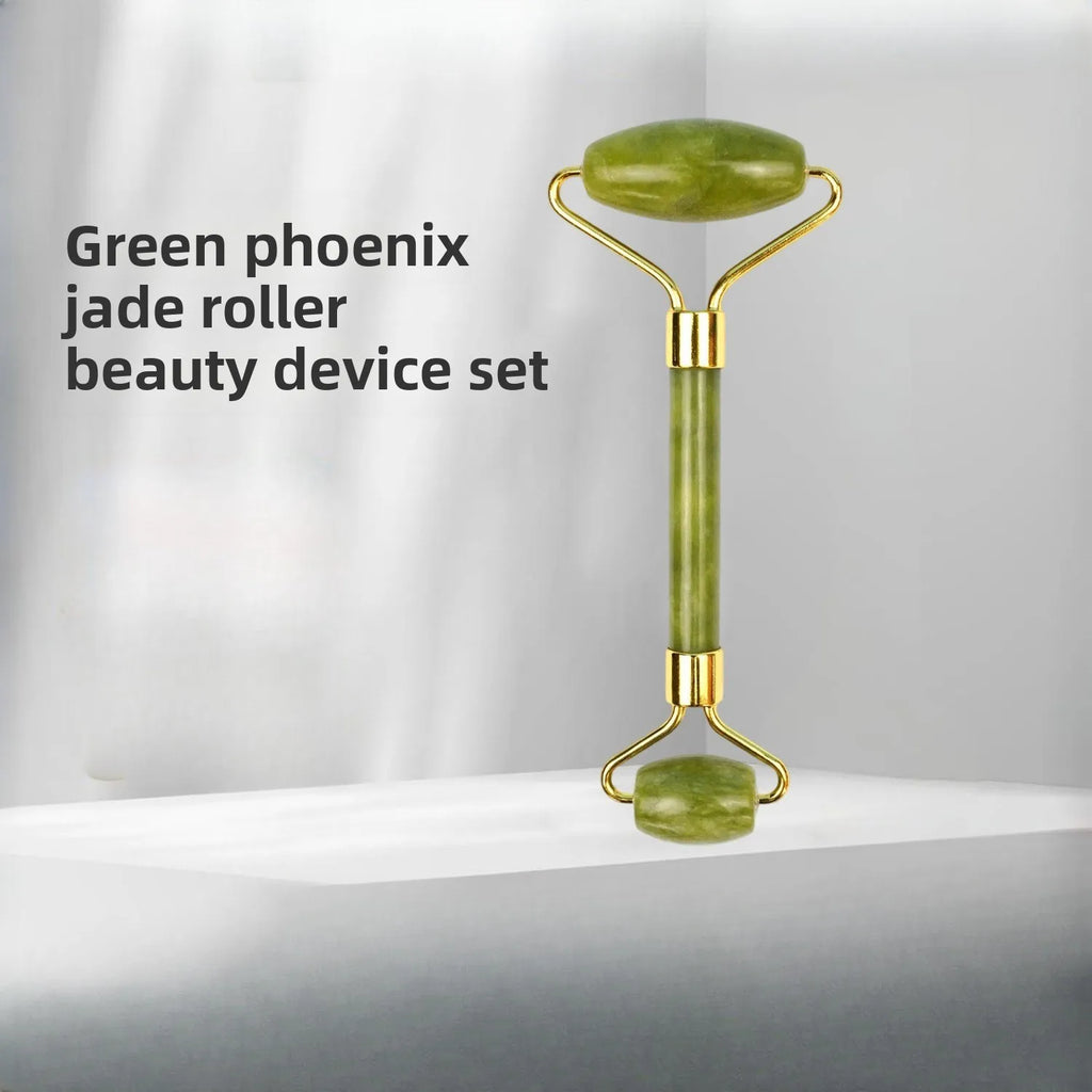 Natural Jade Roller Massager for Face Body Back Foot Massage Roller Facial Liftting Anti-wrinkle Double-end Gua Sha Jade Stone