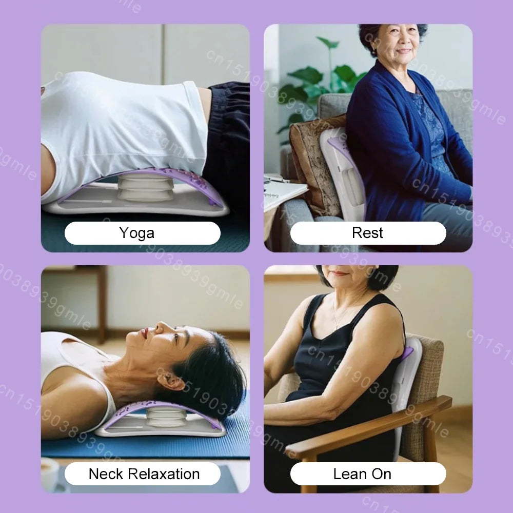 Adjustable Back Massager Airbag Waist Neck Support Massage Lumbar Cervical Muscle Relax Yoga Exercise Equipment Ergonomically