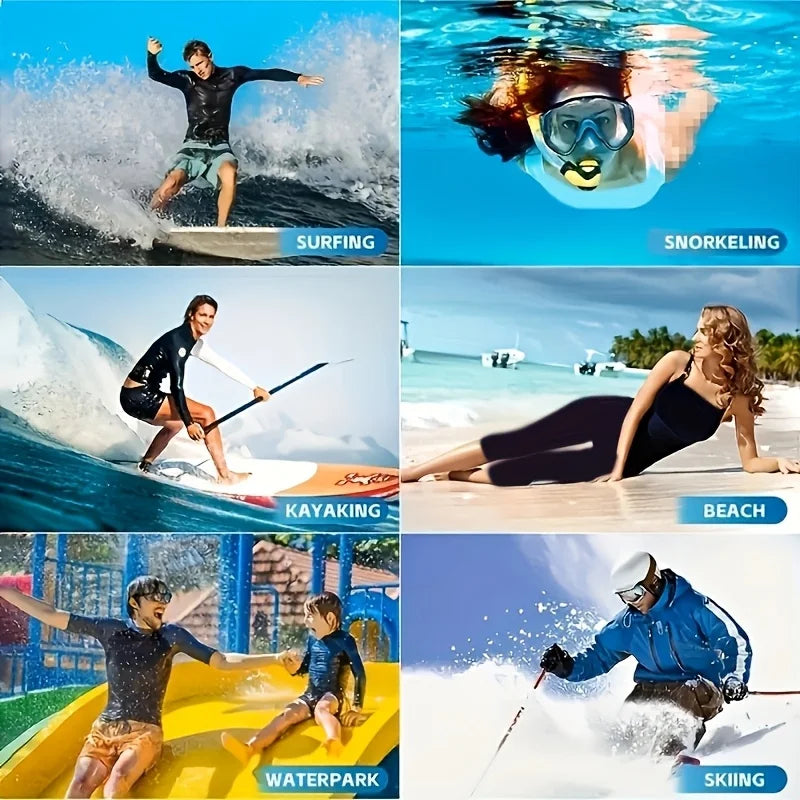 Waterproof Phone Pouch, 3D Design, Thick Case Friendly, Clear Plastic Dry Bag for 8 Inch Smartphones, with Neck Strap for Beach