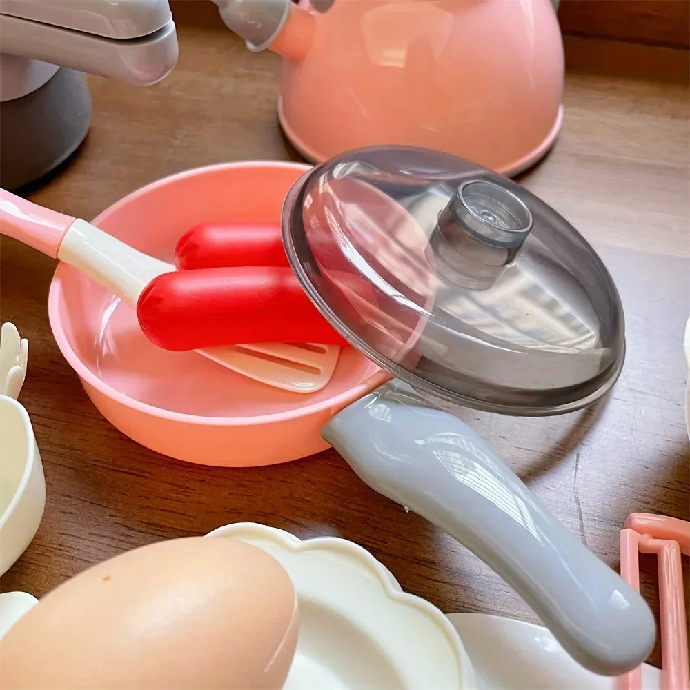 Interactive Kids Kitchen Set with Realistic Cooking Tools and Accessories for Creative Role Play at Home for Boys and Girls