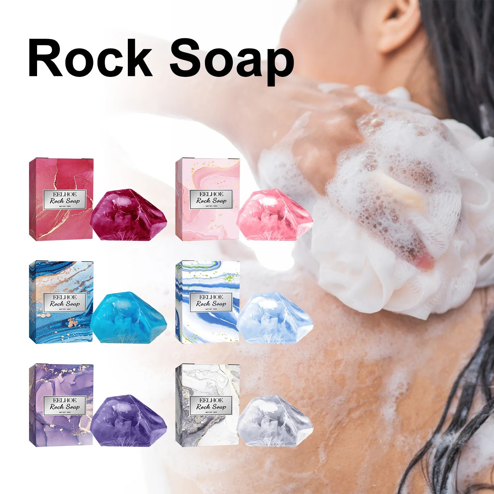 Bath Gem Soap Moisturizing Hydrating Smooths Skin Long-Lasting Fragrance Brightens Elbows Joints Whitens Beautifies Body Skin