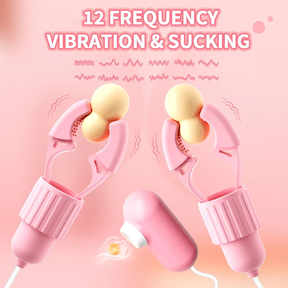 Sensitive Nipple Stimulator with Vibration - Dual-Action Pleasure Device for Women's Intimate Wellness & Massage