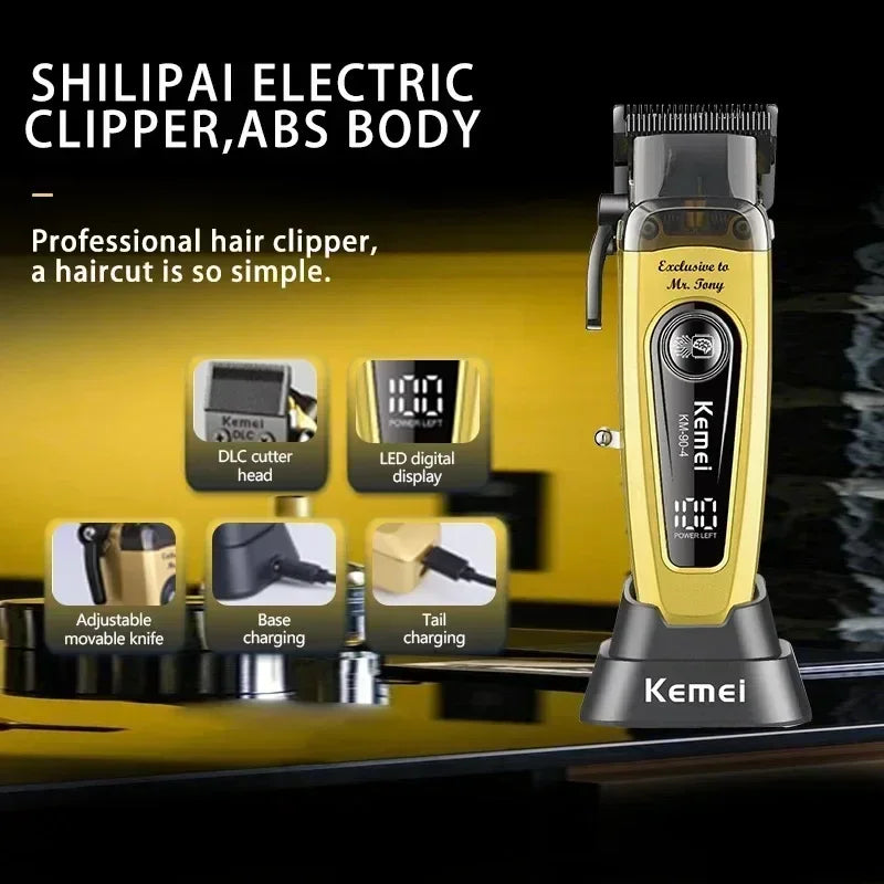 Kemei 11500RPM Rechargeable Hair Clippers Barber Cordless Hair Trimmer Shaver Men Hair Cutting Machine KM-2299 KM-90-4 KM-1102