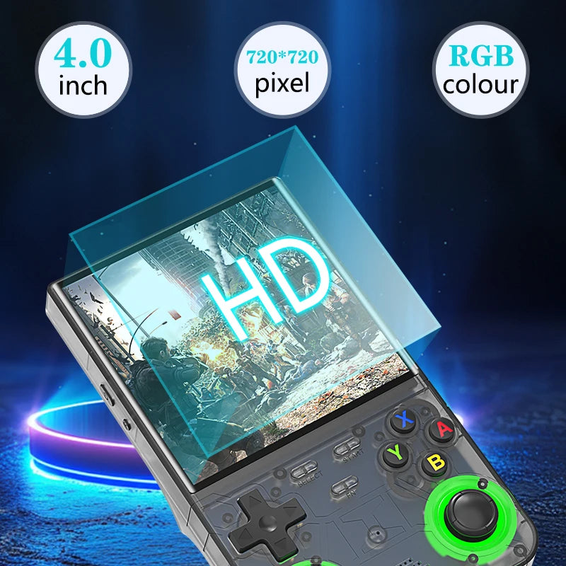 R36 Ultra Console Portable Retro Game 4‘’ IPS Screen Handheld Game Players Emulator Pocket Video Player 64G/128G 20000+ Games