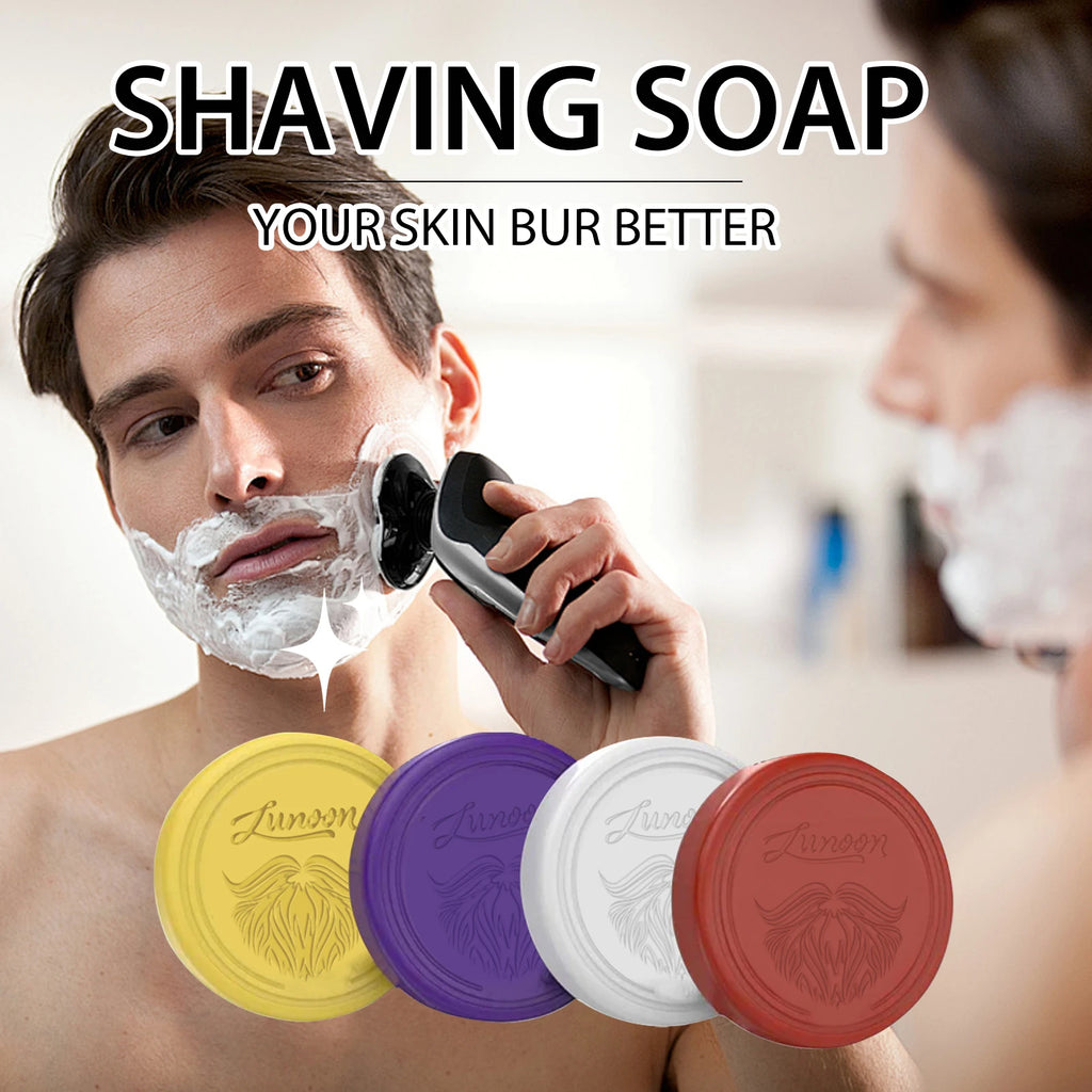 Man Shaving Soap Gentle Clean Keep Fresh Smooth Texture Foam Rich Reducing Irritation Men Beard Care Soap Effect Protect