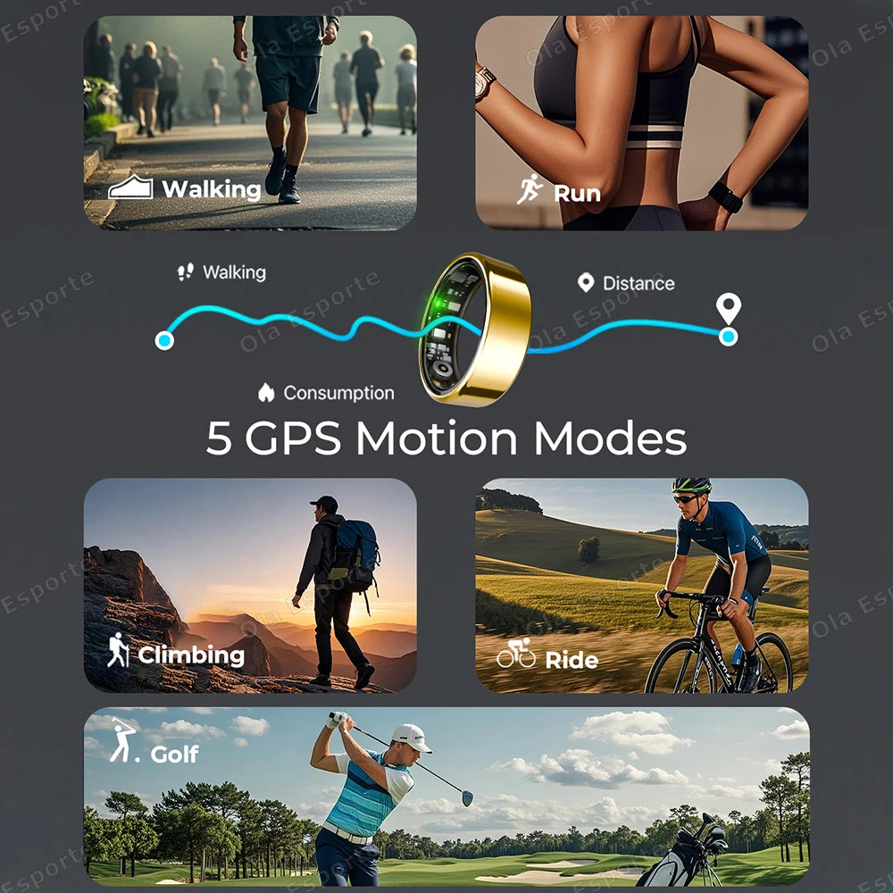 Smart Ring Bluetooth Call Heart Rate Blood Pressure Monitor Men Womenes Smartring 5ATM Waterproof Health Multi Sports Ring 2025