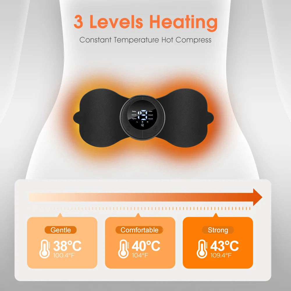 Multi functional full body universal heating massager EMS pulse digital display screen massager 6-speed 19 gear massage patch