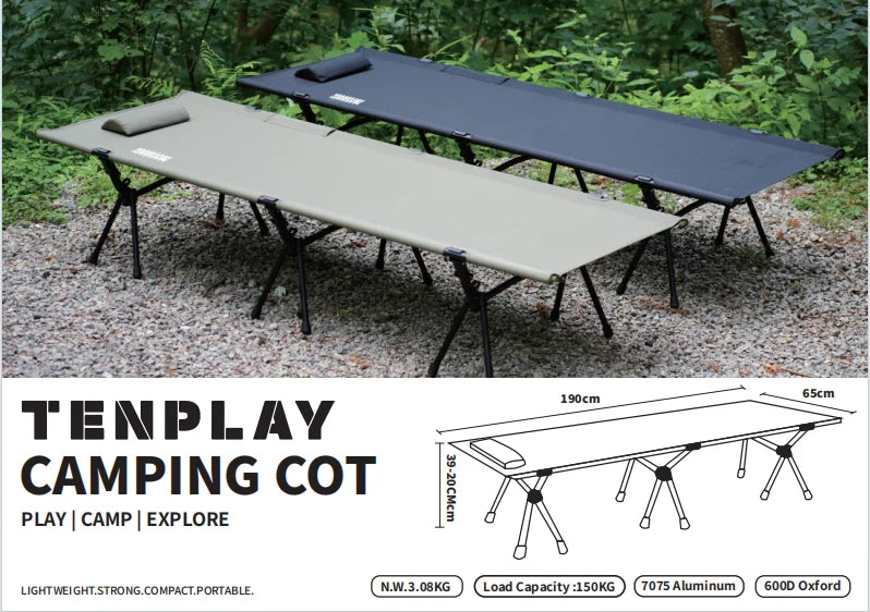 TENPLAY Ultra-Lightweight Instant Pop-Up Single-Person Tent, 3000mm Waterproof, 50UPF, for Camping, Hiking, Fishing, Backpacking