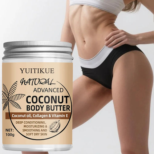 100g Coconut Body Cream - Suitable for everyone, firms and moisturizes the skin, locks in moisture, leaves the skin soft, refine