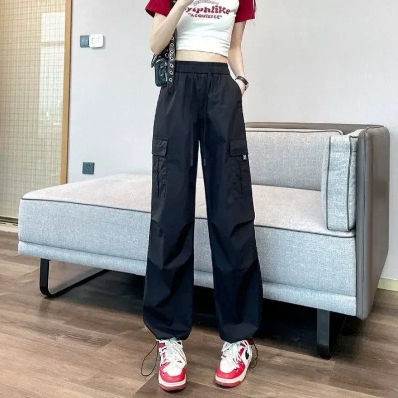 New In Korean Fashion Cargo Pants for Women Comfortable Stretch High Quality Xxl Vintage G Trends 2025 90s Casual Woman Trousers