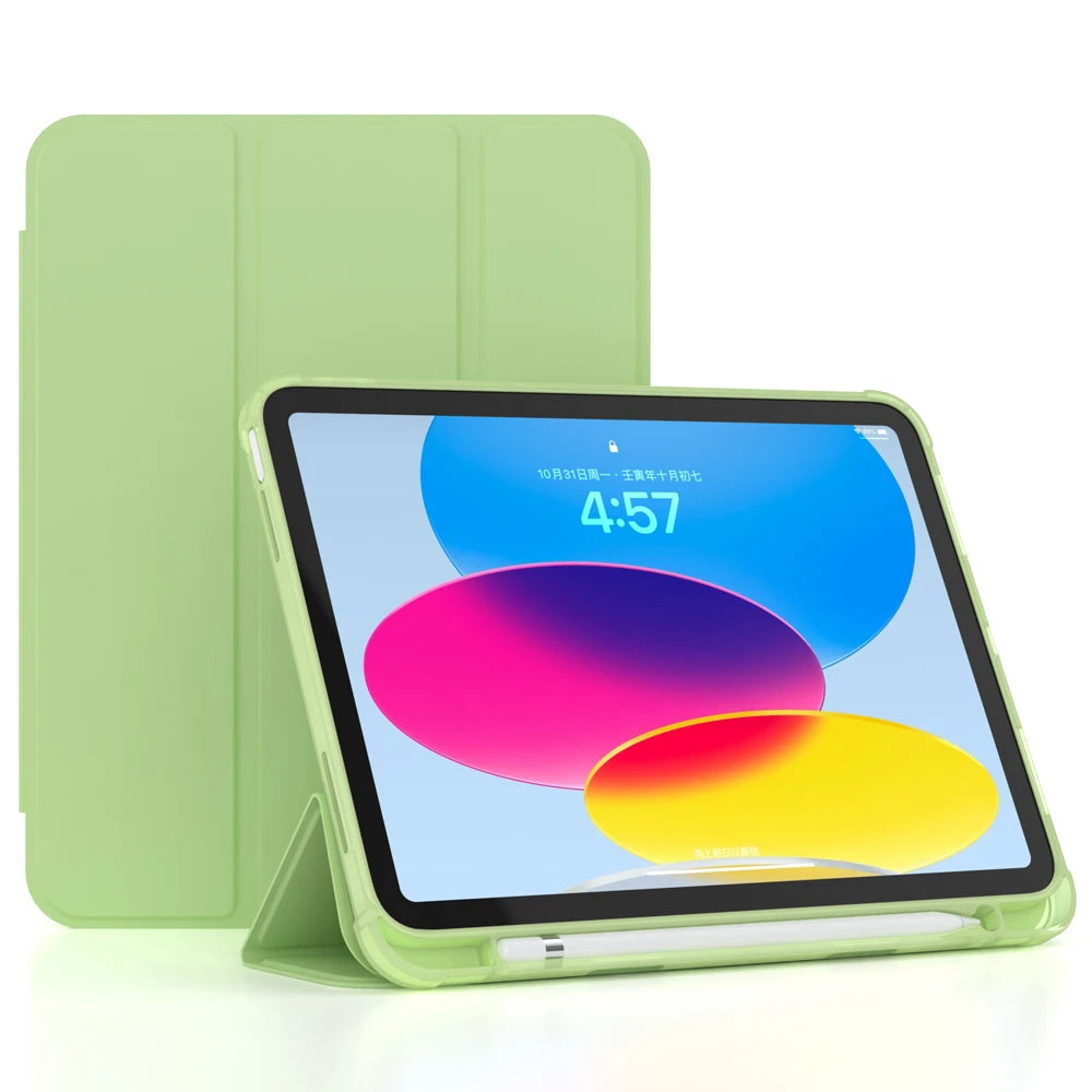 For iPad 10 10th Generation Case with Pencil Holder Silicone Back Cover For iPad Pro 11 Air 5 10 9 10 2 9th 10th Gen 2022 A2696