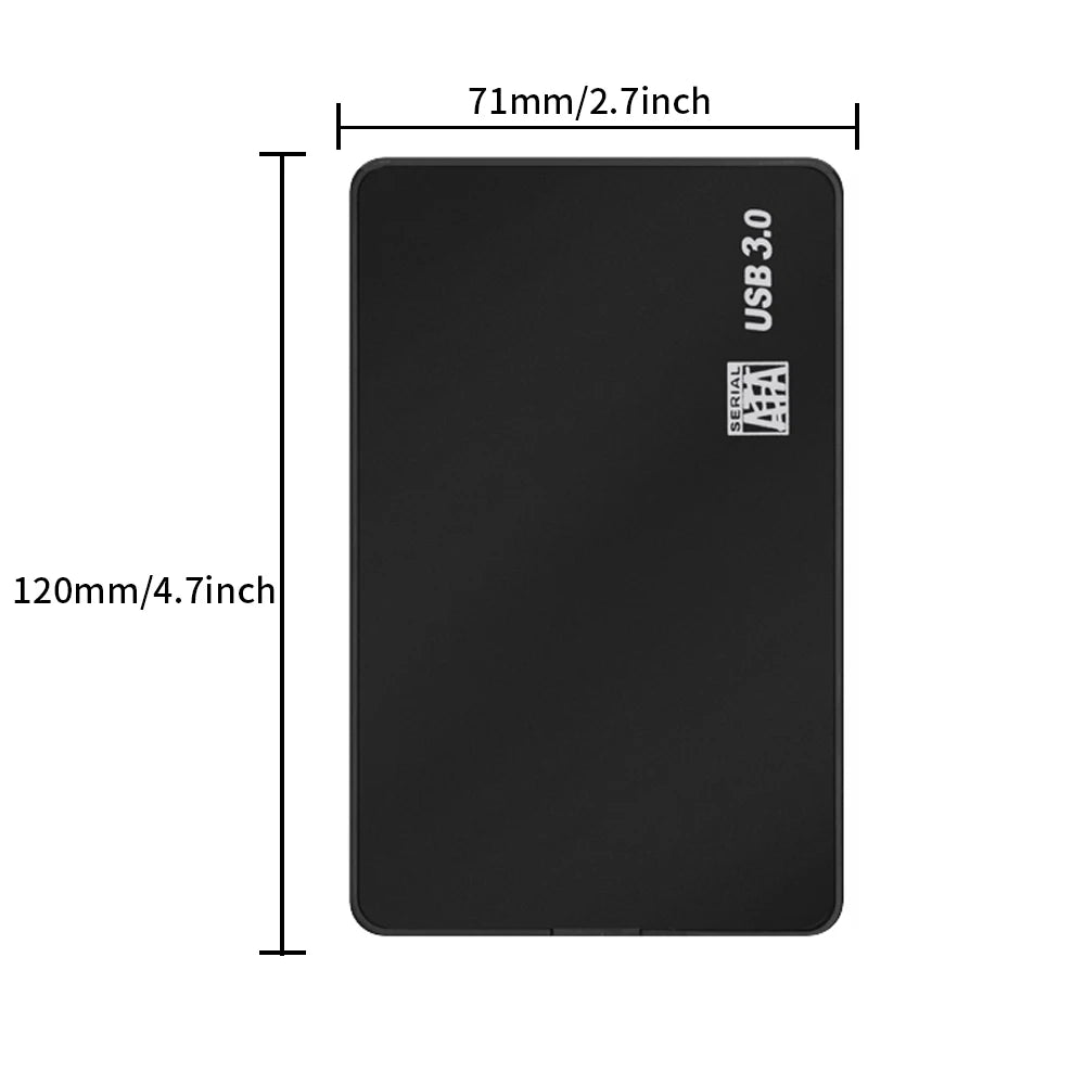 TISHRIC 2.5-inch Hard Drive Enclosure Tool-free installation Compatible with 7mm/9.5mm laptop hard drives USB 3.0 high-speed