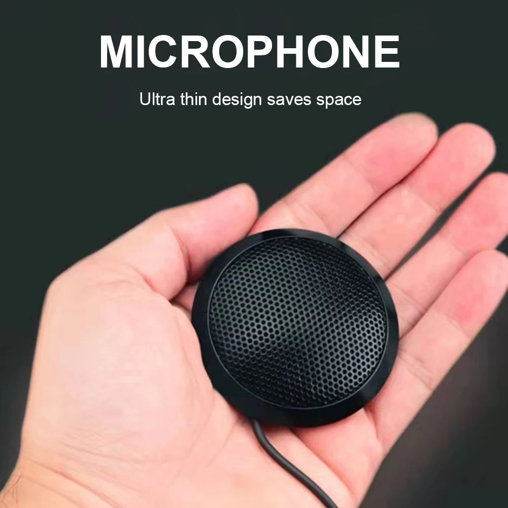 USB/3.5mm Conference Microphone USB Speakerphone 360° Omnidirectional Condenser Plug & Play for Computer Desktop Laptop 150CM
