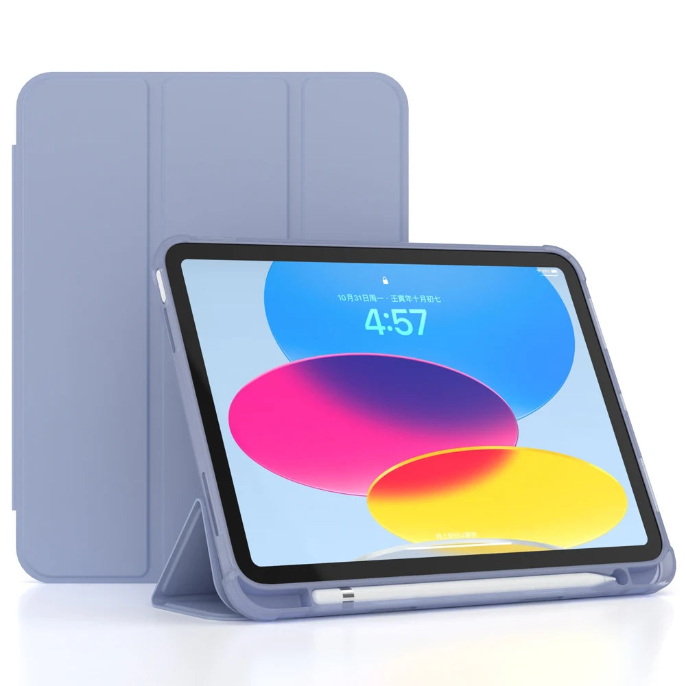 For iPad 10 10th Generation Case with Pencil Holder Silicone Back Cover For iPad Pro 11 Air 5 10 9 10 2 9th 10th Gen 2022 A2696