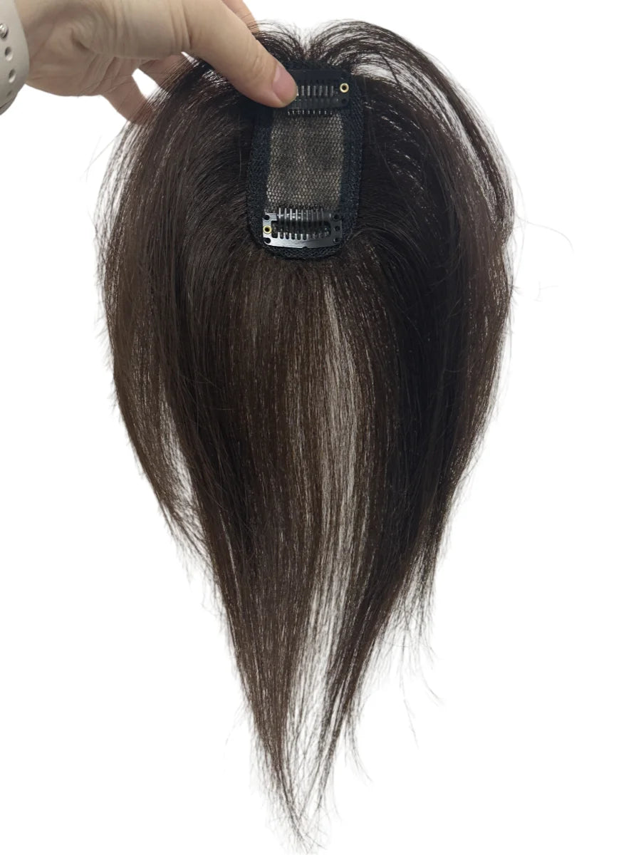 Real Human Hair Bangs Korean Natural Fringe Hair Extensions Clip In Mid Part Bangs Side Bangs Fake Fringe Hair Piece for Women