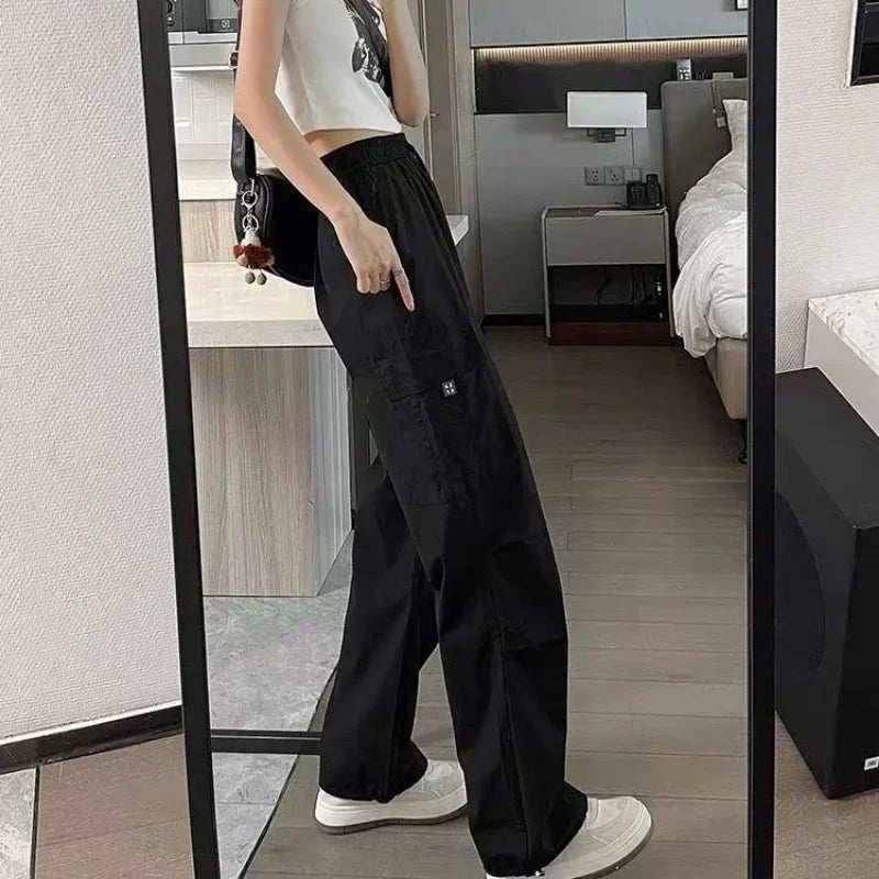New In Korean Fashion Cargo Pants for Women Comfortable Stretch High Quality Xxl Vintage G Trends 2025 90s Casual Woman Trousers