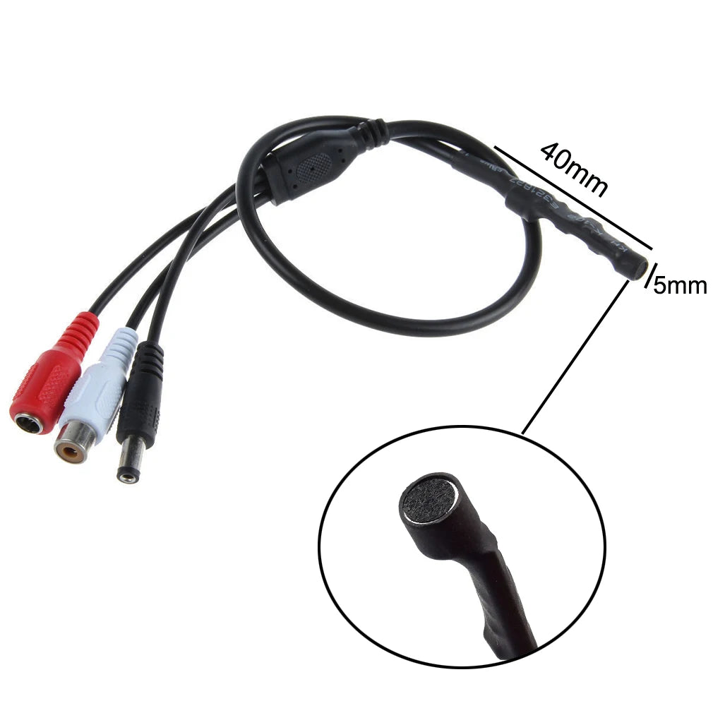 Uvusee Mini Microphone High Sensitive Pickup Audio Mic Microphone for Cctv Security Camera DVR System