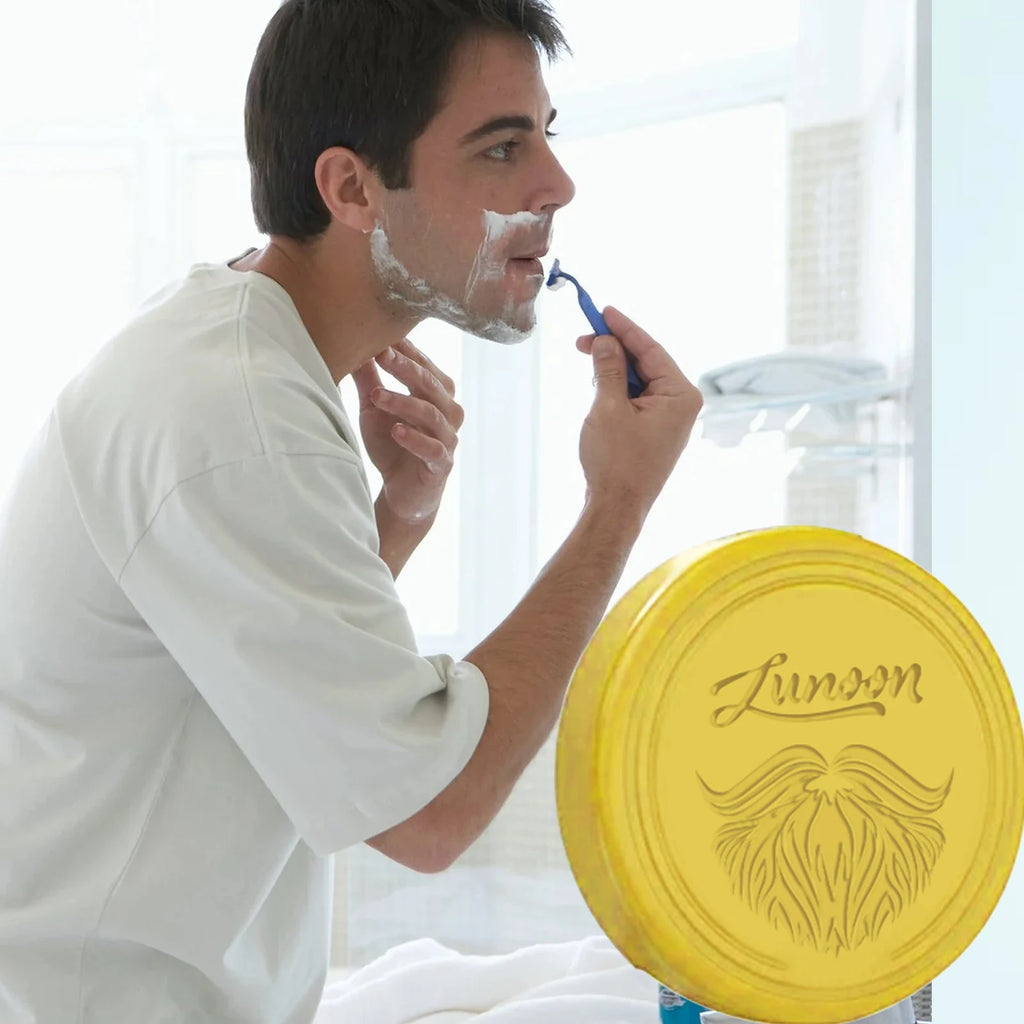 Man Shaving Soap Gentle Clean Keep Fresh Smooth Texture Foam Rich Reducing Irritation Men Beard Care Soap Effect Protect