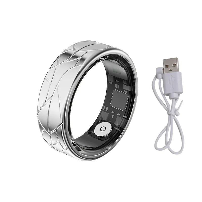 2025 Smart Ring Health and Sleep Tracker Heart Rate Blood Oxygen Monitor Brush Video 5ATM Waterproof Multi Sports Men Women Ring