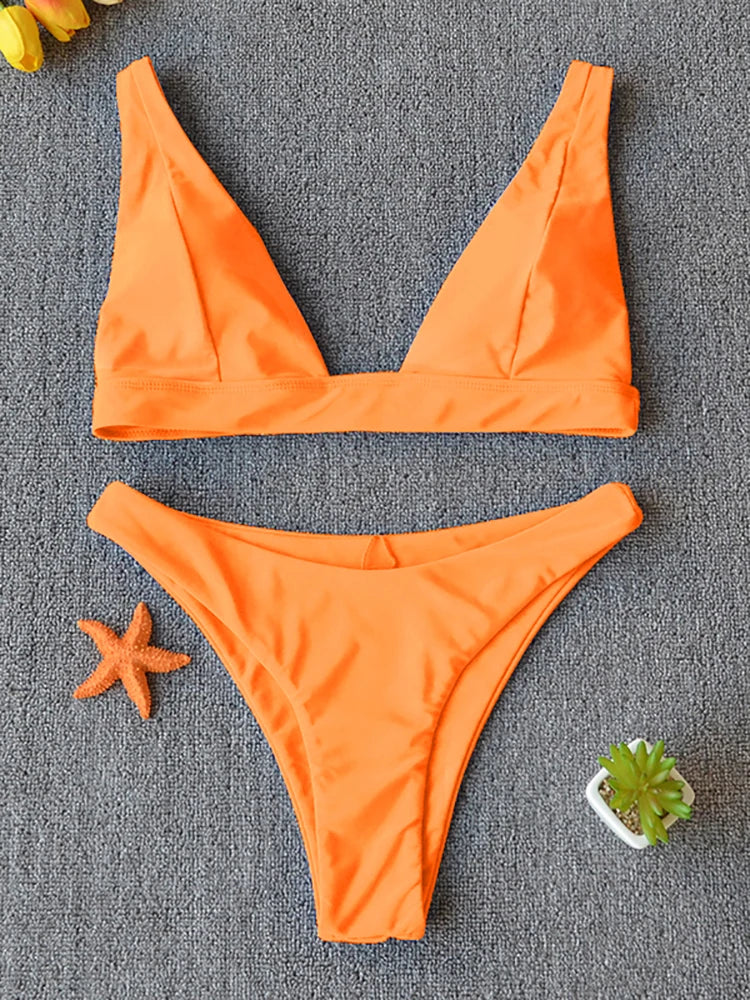 Bikini 2025 Micro Sexy Swimsuit Women Push Up Swimwear Two Piece Bikini Set Solid Bather Bathing Suit Swim Suit Female