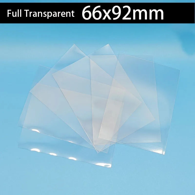 50PCS Laser Heart fireworks butterfly Flashing Holographic Transparent Clear Card Film Sleeves Super Idol Photo Protector Cover