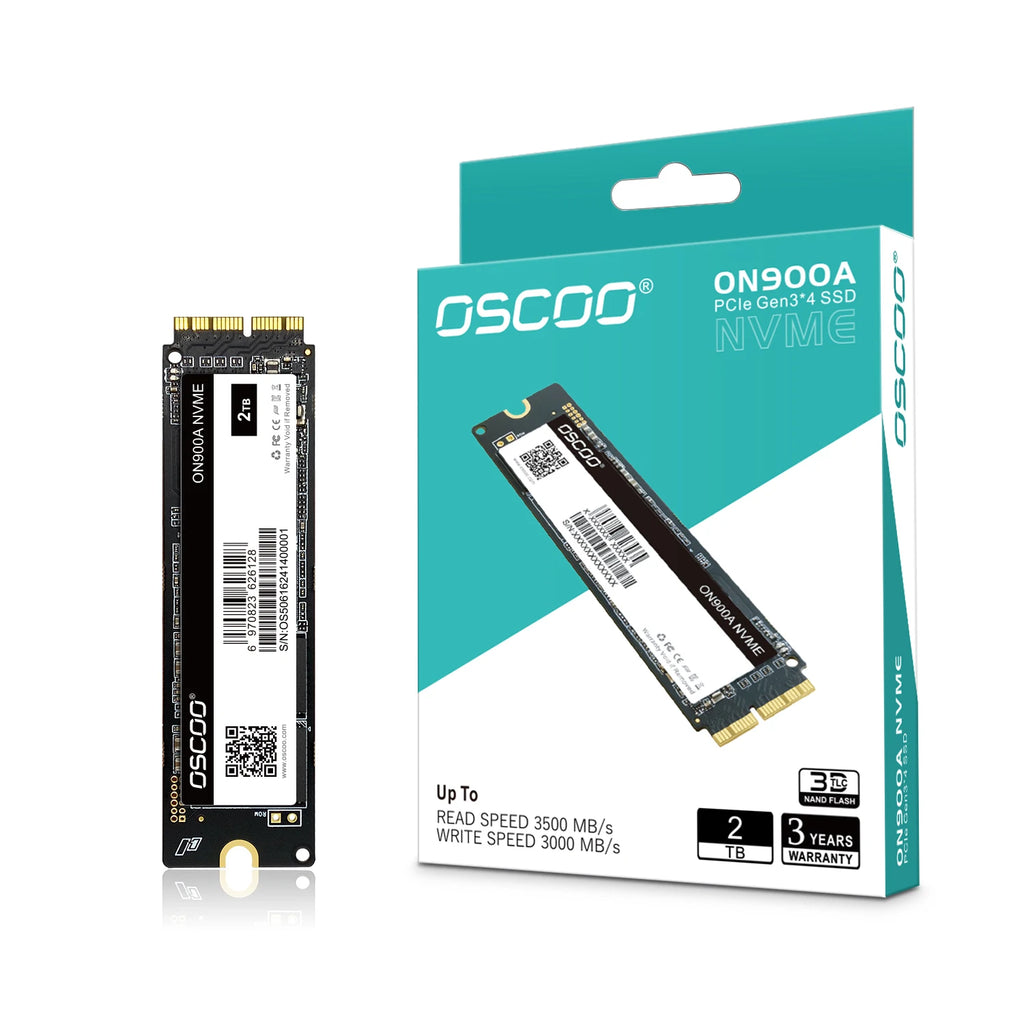 OSCOO NVME SSD for 2013-2017 MacBook Air A1465 A1466 NVMe PCIe Gen3.0*4 for Macbook Pro A1502 A1398 & 2012-2018 IMac A1419 A1418