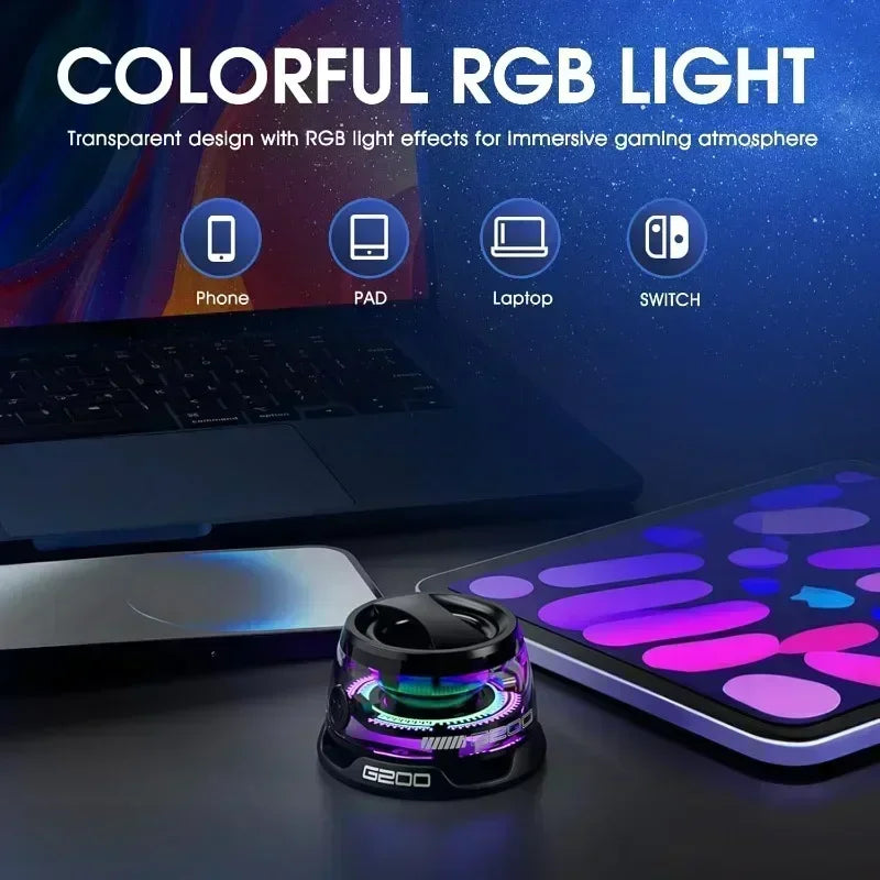 1pc Portable Bluetooth Speaker - Bluetooth 5.3, RGB Ambient Light, Long Battery Life & Magnetic Phone Stand