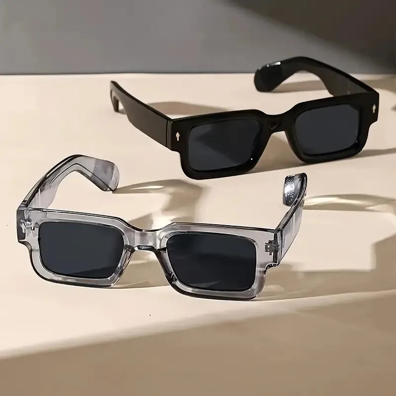 New Men Square Frame Sunglasses Luxury Brand Designer Sun Glasses Retro Trendy Shades UV400 Unisex Women Glasses
